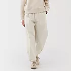 【MUJI 無印良品】女多用途舒適寬版褲 M 柔白