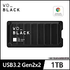 WD BLACK 黑標 P40 Game Drive 1TB 外接式SSD固態硬碟 公司貨