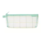 MIDORI CL細網 筆袋(寬底)-限定格子綠