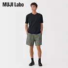 【MUJI 無印良品】MUJI Labo男撥水加工尼龍工作短褲 M 卡其綠