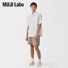 【MUJI 無印良品】MUJI Labo男撥水加工尼龍工作短褲 M 米黃