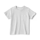 【MUJI 無印良品】兒童鬆餅紋圓領短袖T恤 110 淺灰