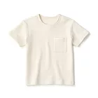 【MUJI 無印良品】兒童鬆餅紋圓領短袖T恤 110 原色