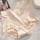 【唯蜜色】爆款中腰包臀輕奢緞面無痕冰絲桑蠶絲底檔女用內褲 L 膚色