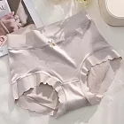 【唯蜜色】爆款中腰包臀輕奢緞面無痕冰絲桑蠶絲底檔女用內褲 L 灰色