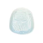 【日本Kakuni】風水招財貓 陶瓷醬油小皿8cm ‧ 綠(才能運)