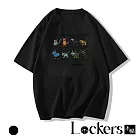 【Lockers 木櫃】美式寬鬆小貓印花短袖T恤 L114040101 F 黑色
