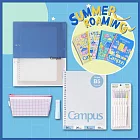 【獨家贈品】KOKUYO 夏日開學文具套組- 藍