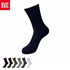 【BVD】素面男長襪(B658襪子/休閒襪/中筒襪) 黑25-28CM