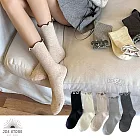 JDS.SOCKS 日系簡約木耳邊襪  * (四入組)