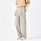 【AMIEE】寬鬆垂墜感西裝長褲(男裝/KDPY-VS90) M 茶色