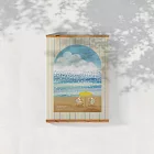 【 Hello Studio 你好工作室 】金光下的海｜插畫A4海報