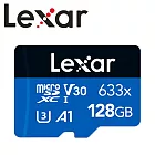 Lexar 雷克沙 128GB microSDXC 633x UHS-I A1 U3 V30 記憶卡