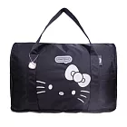 murmur 完美折疊旅袋(斜紋電繡)／hellokitty（低調黑）
