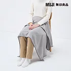 【MUJI 無印良品】棉絨毛針織膝上毯/灰色成品尺寸:W80×L130 cm