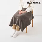 【MUJI 無印良品】聚酯纖維雙面絨毛毯/棕色成品尺寸:W80×L130 cm
