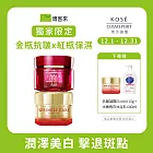 獨家限定【KOSE 極上活妍】金瓶抗皺x紅瓶保濕(凍齡撫紋抗皺凝霜EX100g+特濃彈力保濕凝霜EX100g)