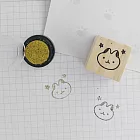 木質印章/金色印泥- 【貓咪】