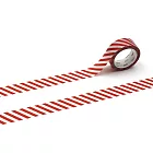 【日本mt和紙膠帶】1P Deco系列 ‧ 斜條紋/深紅色