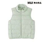 【MUJI 無印良品】兒童可水洗鋪棉撥水加工背心 110 淺綠