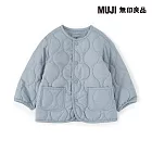【MUJI 無印良品】幼兒可水洗鋪棉撥水加工刺縫外套 80 煙燻藍