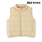 【MUJI 無印良品】幼兒可水洗鋪棉撥水加工背心 80 淺黃