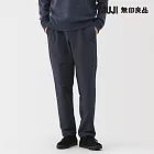 【MUJI 無印良品】男防風內起毛彈性錐形褲 S 暗藍
