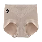 【唯蜜色】收腹提臀桑蠶絲無痕束腰透氣女用高腰內褲 咖啡色