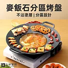 【上手家居】麥飯石不沾分區烤盤(韓式烤盤/烤肉盤/韓國烤盤/卡式爐烤盤/燒烤盤) 37cm