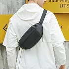 【HandStyle】男包 日式極簡黑魂層次流線大容量機能斜背包(3180)_20095