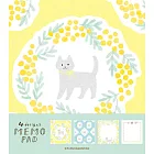 【日本Wa-Life】春限定｜便條紙 ‧ 含羞草與貓咪