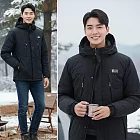【遊遍天下】男款GlobeTex防水防風保暖羽絨外套(GJ23038 ) M 黑色