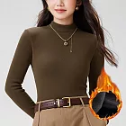 【AnZa】水貂絨半高領打底衫小立領長袖上衣(5色)     FREE 咖啡