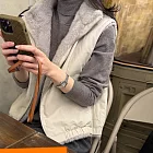 【MsMore】 溫柔婉約人造毛兩面穿韓版背心外套# 127022 FREE 灰色