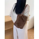 O-ni O-ni秋冬全新品精選優質時尚仿水貂毛腋下大容量高級水桶包(品質保證)(bag-6171)  棕咖色