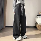 【MsMore】 窄版運動休閒羊絨彎刀香蕉長褲# 127070 S 黑色