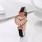 【HandStyle】女錶 英倫數字標茶晶面水鑽細錶帶腕錶(11030) _黑色