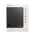 ELECOM 防潑水布面鼠墊- 水玉圖案-黑