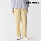 【MUJI 無印良品】女水洗棉舒適錐形褲 S 黃色