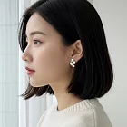 【HandStyle】夾式耳環 簡約質感華麗波浪律動蚊香盤耳夾(08035) _銀色