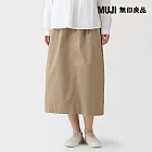 【MUJI 無印良品】女水洗棉舒適裙 S 米色