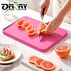 【OMORY】雙面半斜防漏砧板- 小(桃紅色)