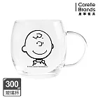 康寧PYREX SNOOPY 復刻黑白耐熱玻璃杯-查理布朗