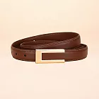 【HandStyle】皮帶 俐落百搭超質感金色金屬方扣女士皮帶(31095) _卡其色x100cm