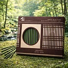 【日本香彩堂】京都彩 線香5款*3支(附線香座) ‧ Green(草原+茶+青柳+竹+森)