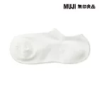 【MUJI 無印良品】女圈絨淺口直角襪23-25cm 柔白