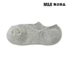 【MUJI 無印良品】女圈絨淺口直角襪23-25cm 灰色