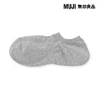 【MUJI 無印良品】男淺口直角襪25-27cm 灰色