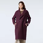 【ST.MALO】秘魯雙面雪境牧旅羊駝大衣-2508WC- XL 桑椹紫/巴黎灰