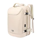 TC 旅行出差大容量電腦背包 可增量雙肩背包 35L-50L 米白色
